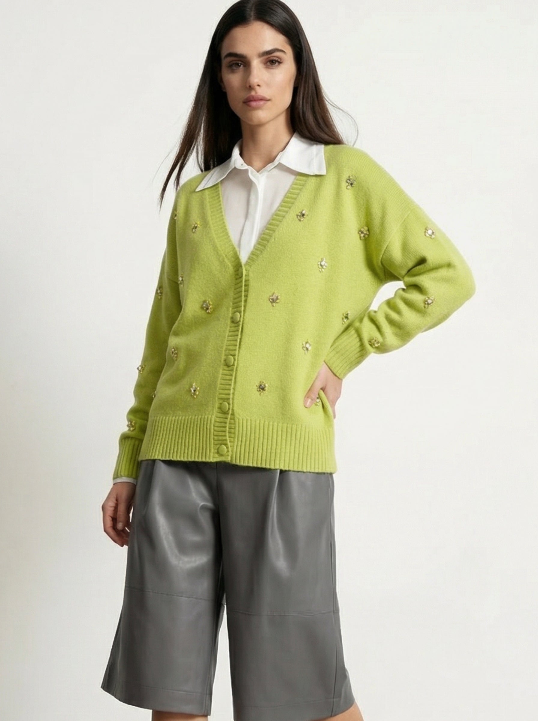 CAMICIA IN CHIFFON CON DOPPIO COLLETTO