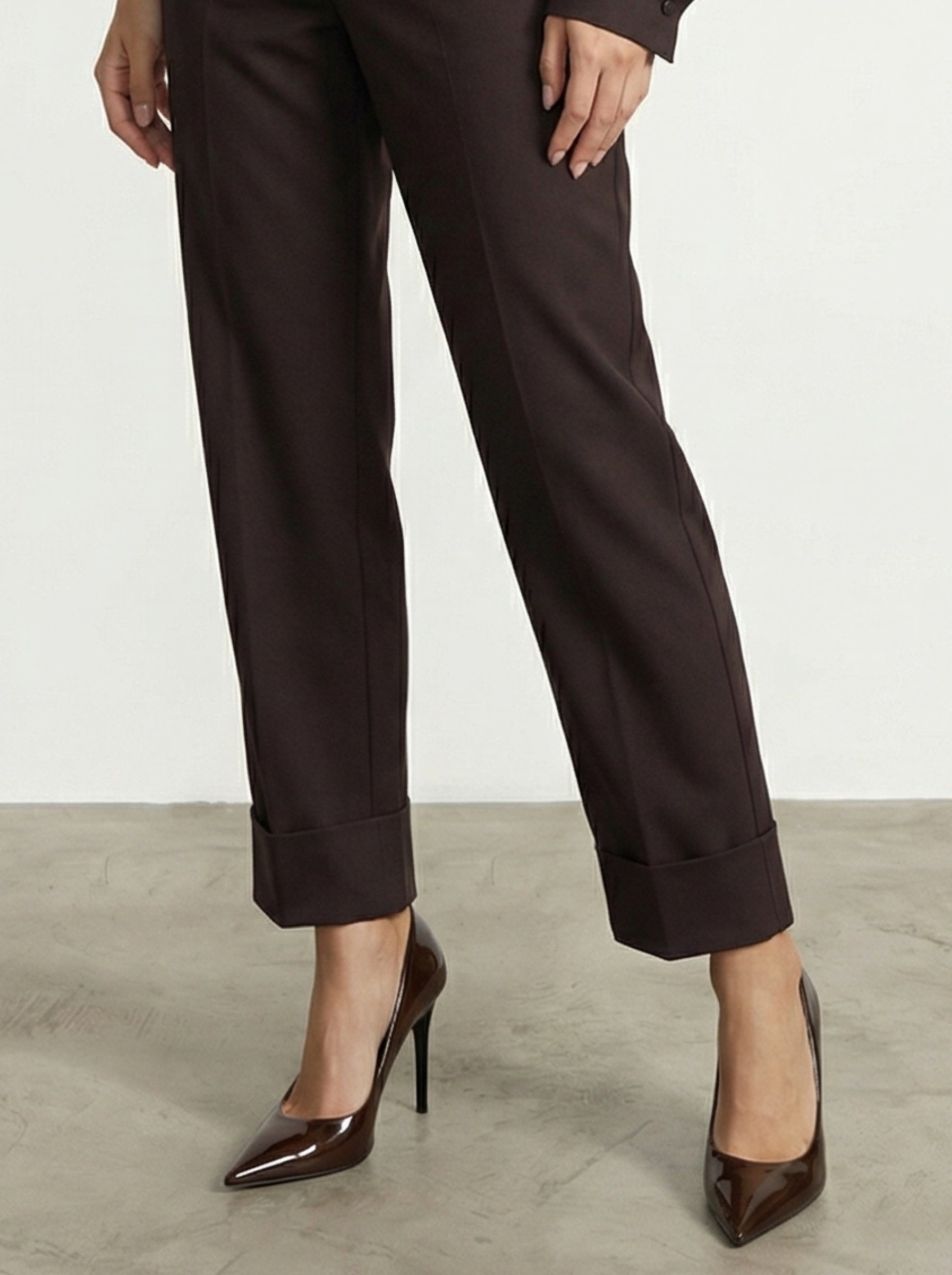PANTALONE IN FLANELLA A LINEA DRITTA