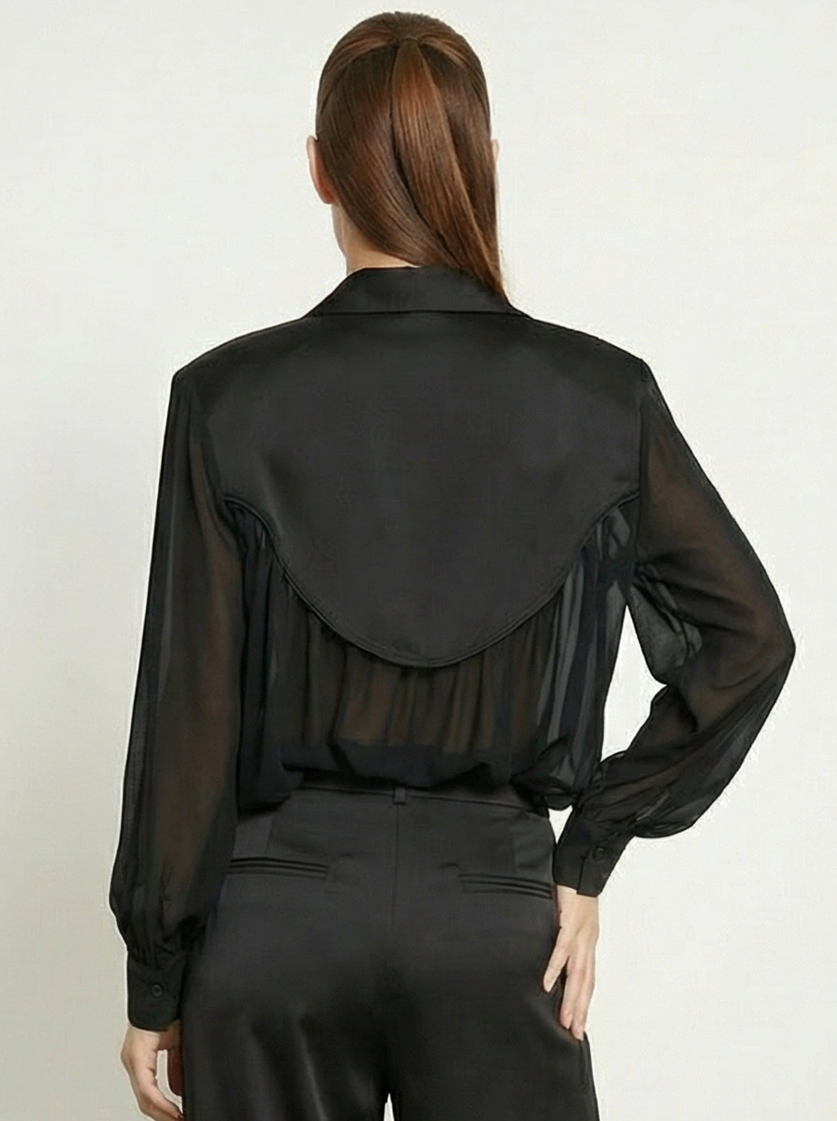 CAMICIA CON INSERTI TRASPARENTI