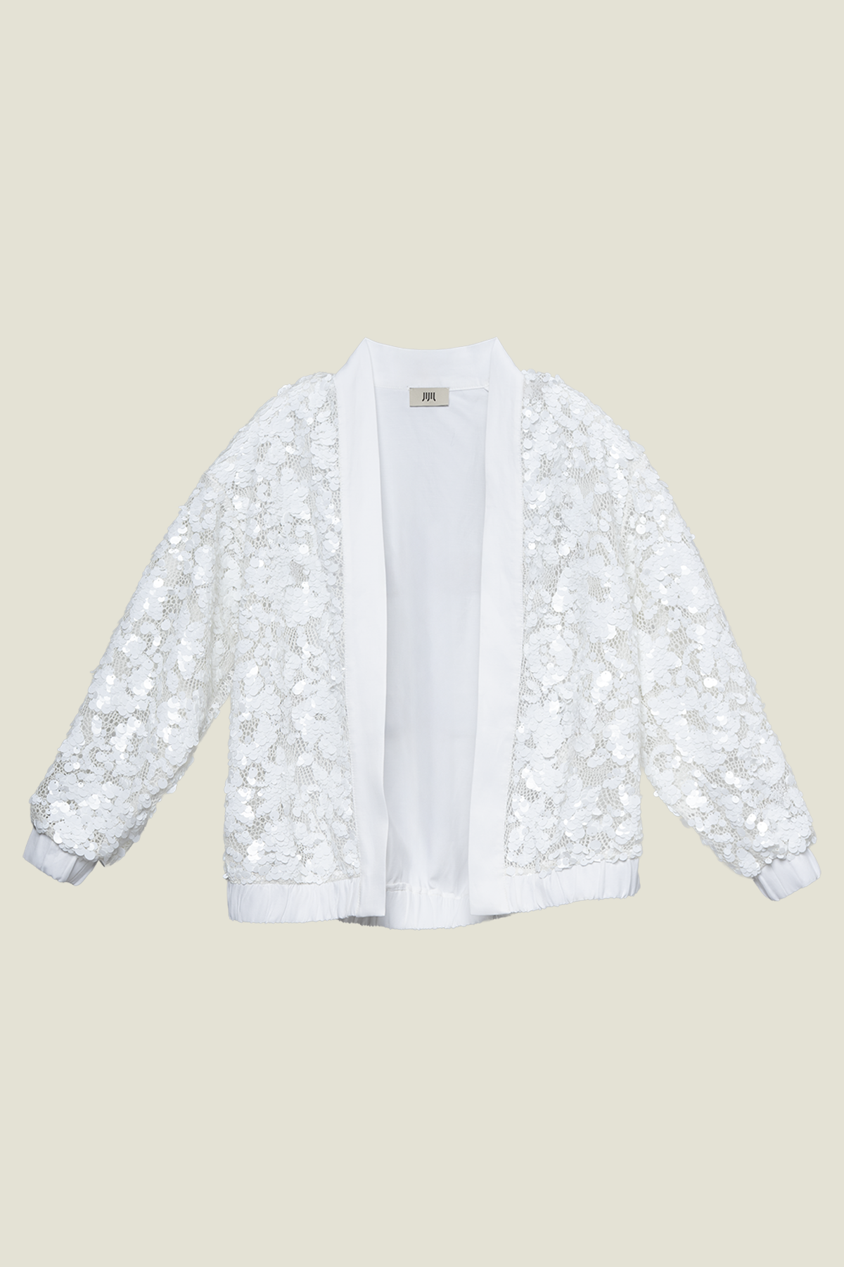 CARDIGAN IN PIZZO CON PAILETTES ALL OVER