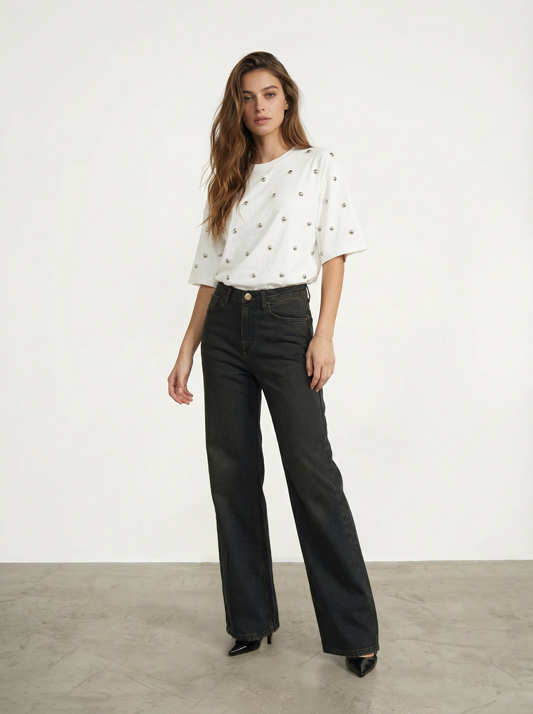 JEANS EFFETTO MARMORIZZATO