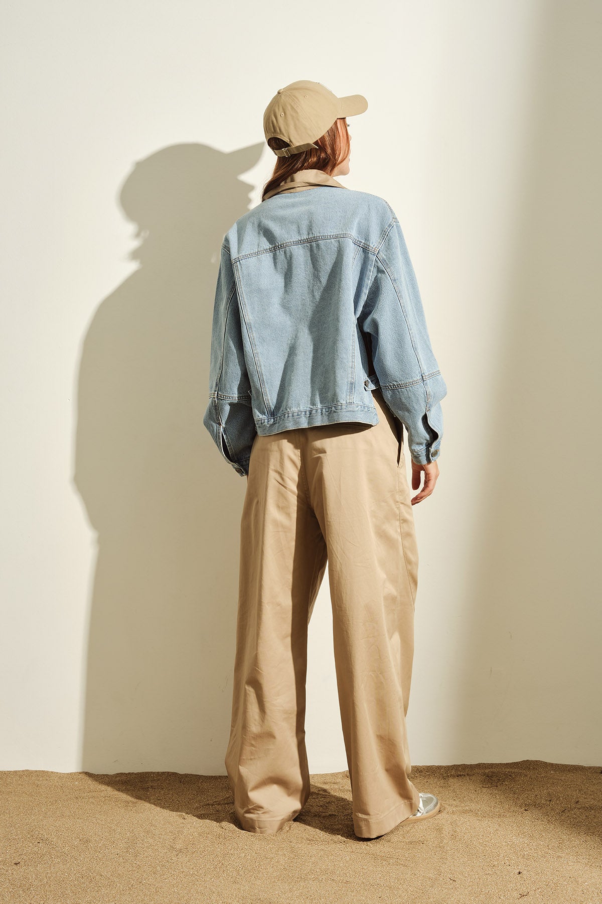 CAPOSPALLA IN DENIM CON INSERTO IN GABARDINA