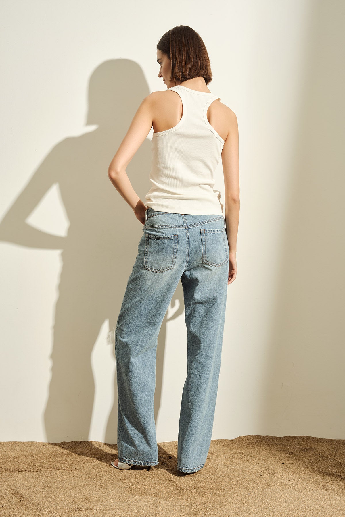 PANTALONE IN DENIM CON APPLICAZIONI