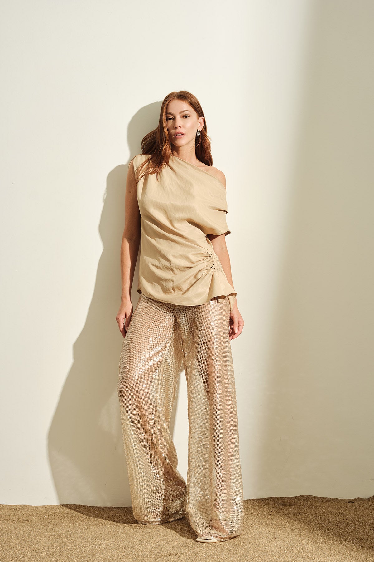 BLUSA MONOSPALLA CONN SCOLLO ASIMMETRICO
