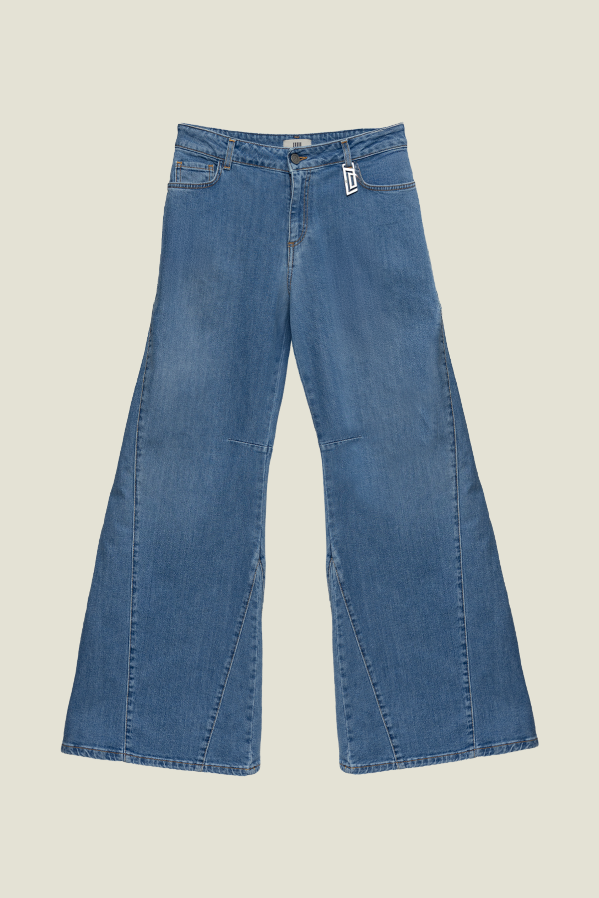 PANTALONE IN DENIM CON GAMBA AMPIA