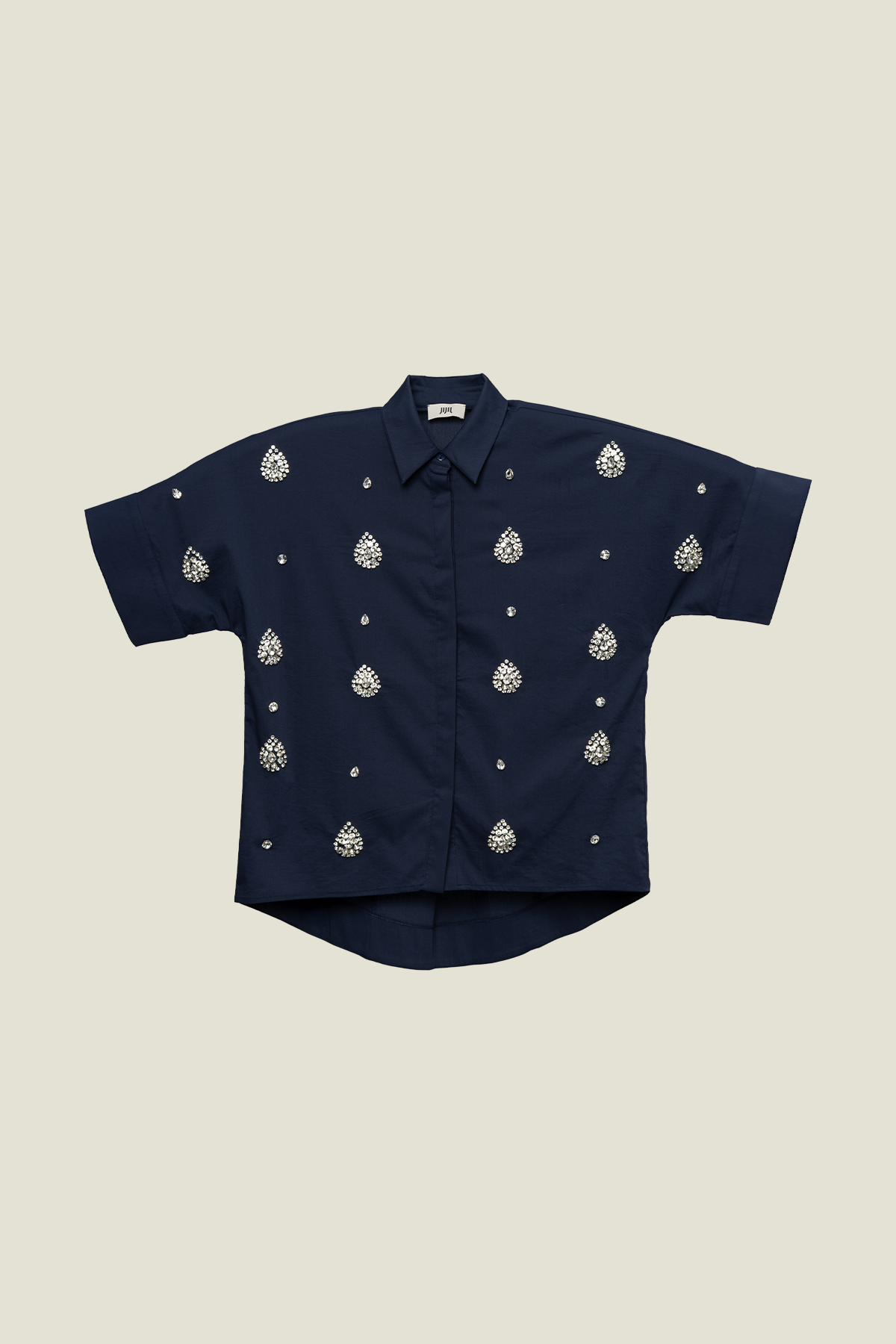 CAMICIA CON APPLICAZIONI GIOIELLO