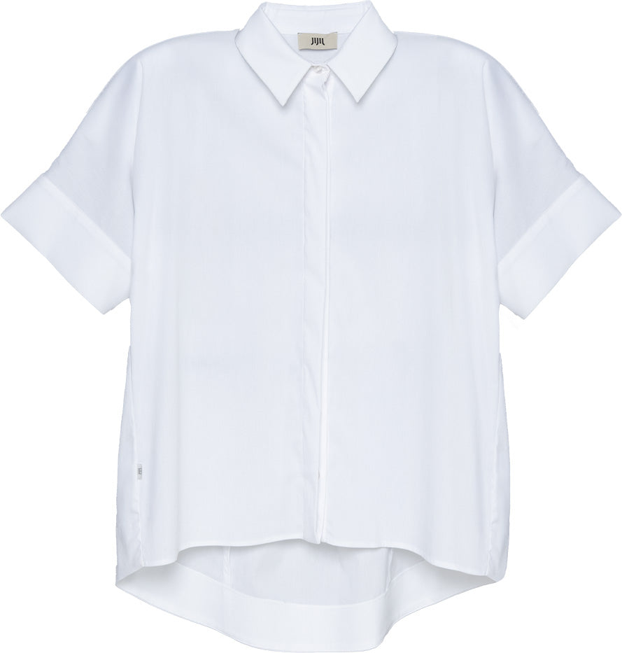 CAMICIA CON RICAMO TON SUR TON IN POPELINE