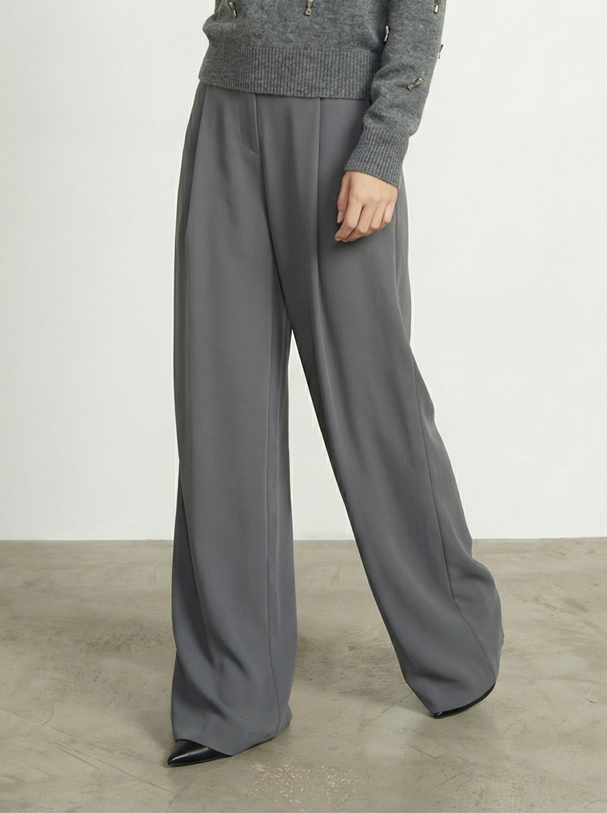 PANTALONI A PALAZZO IN TWILL
