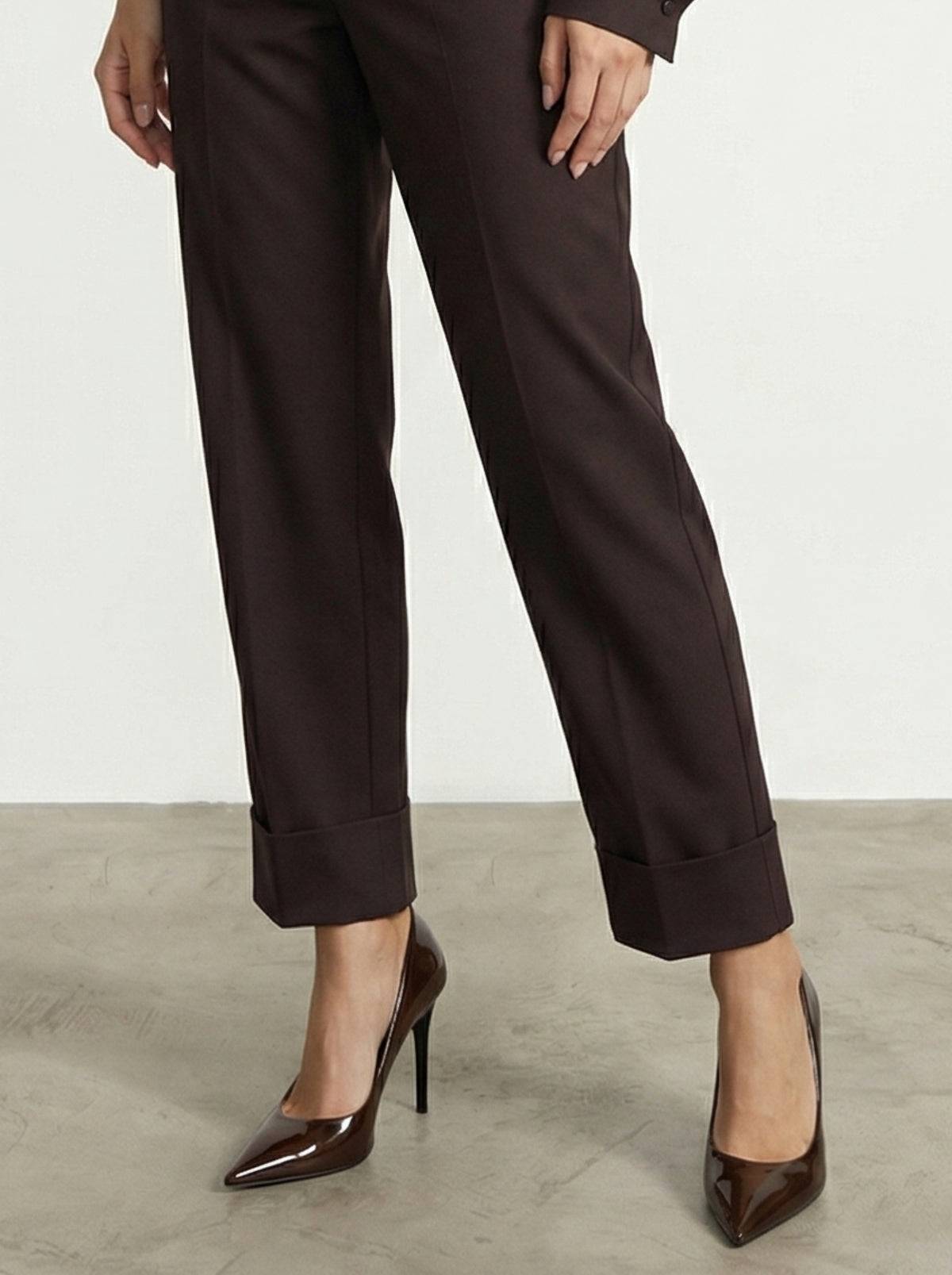 PANTALONE IN FLANELLA A LINEA DRITTA