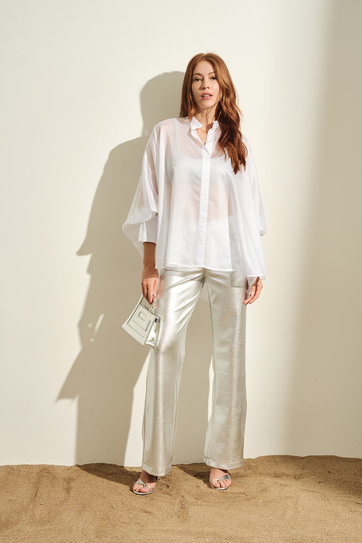 BLUSA CON COLLO ALLA COREANA