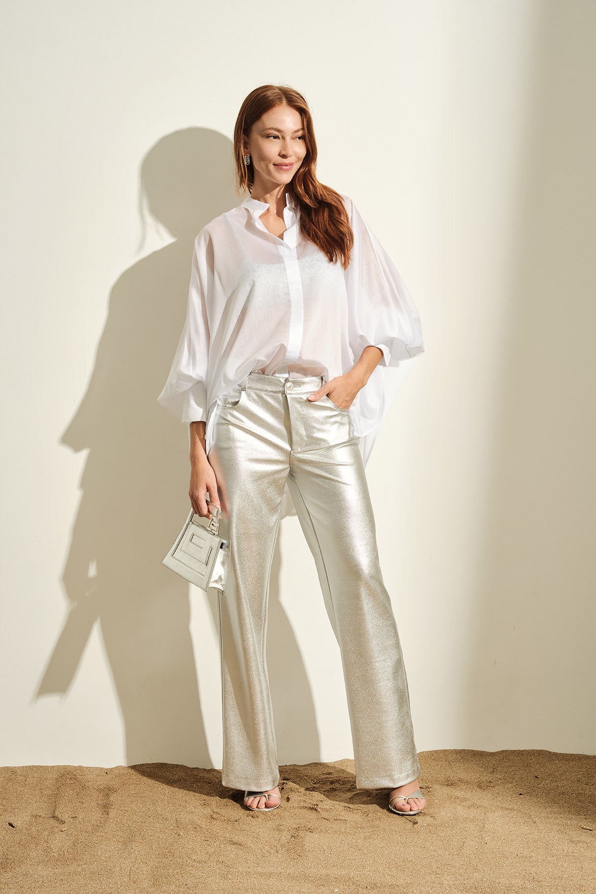 BLUSA CON COLLO ALLA COREANA