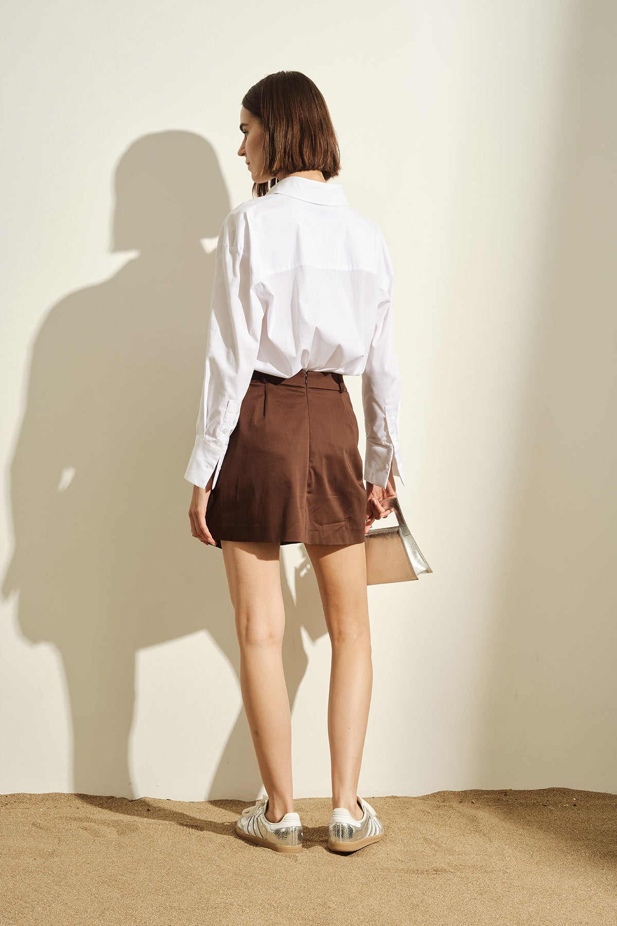 CAMICIA CON RICAMO TON SUR TON IN POPELINE