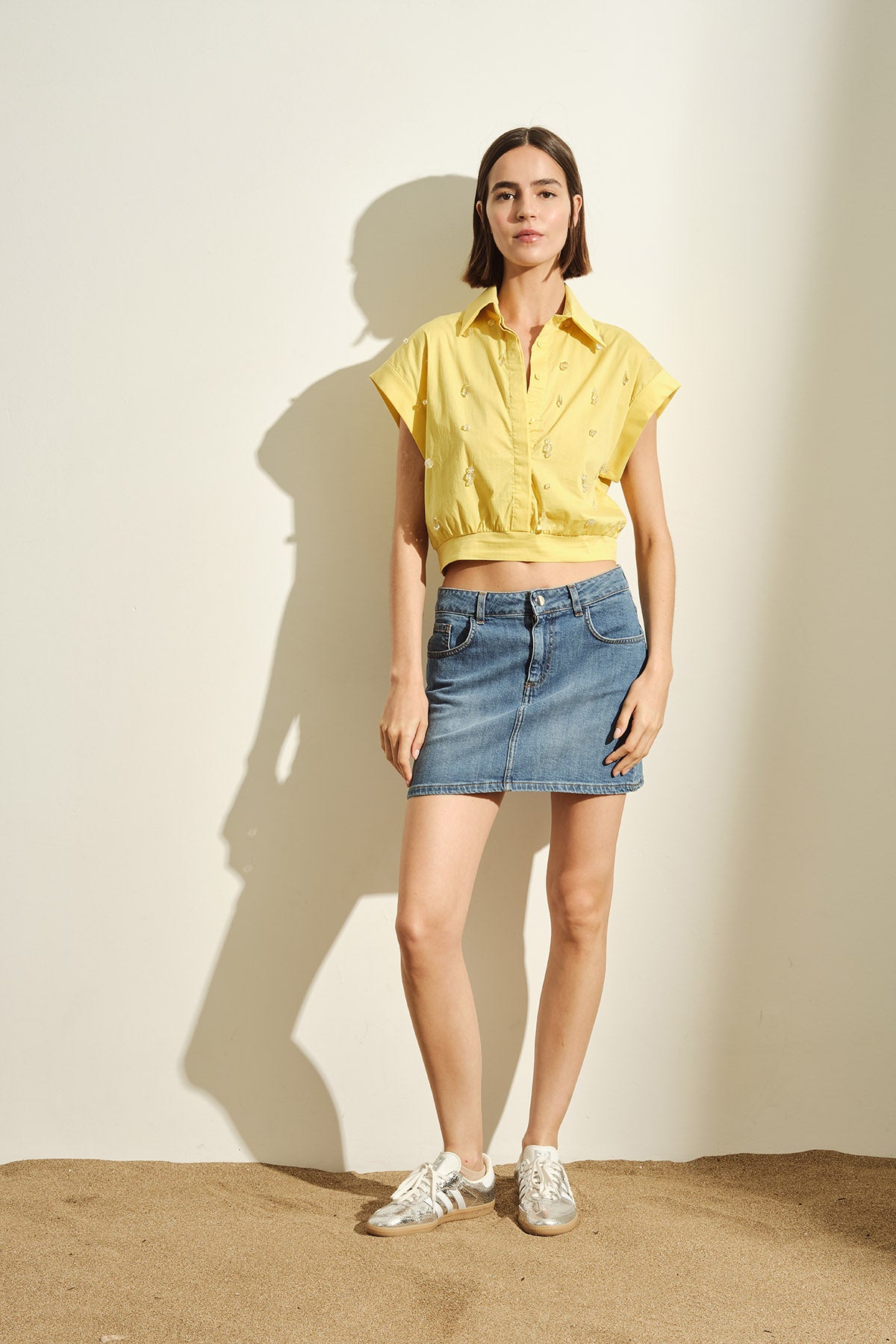 MINIGONNA IN DENIM A CINQUE TASCHE