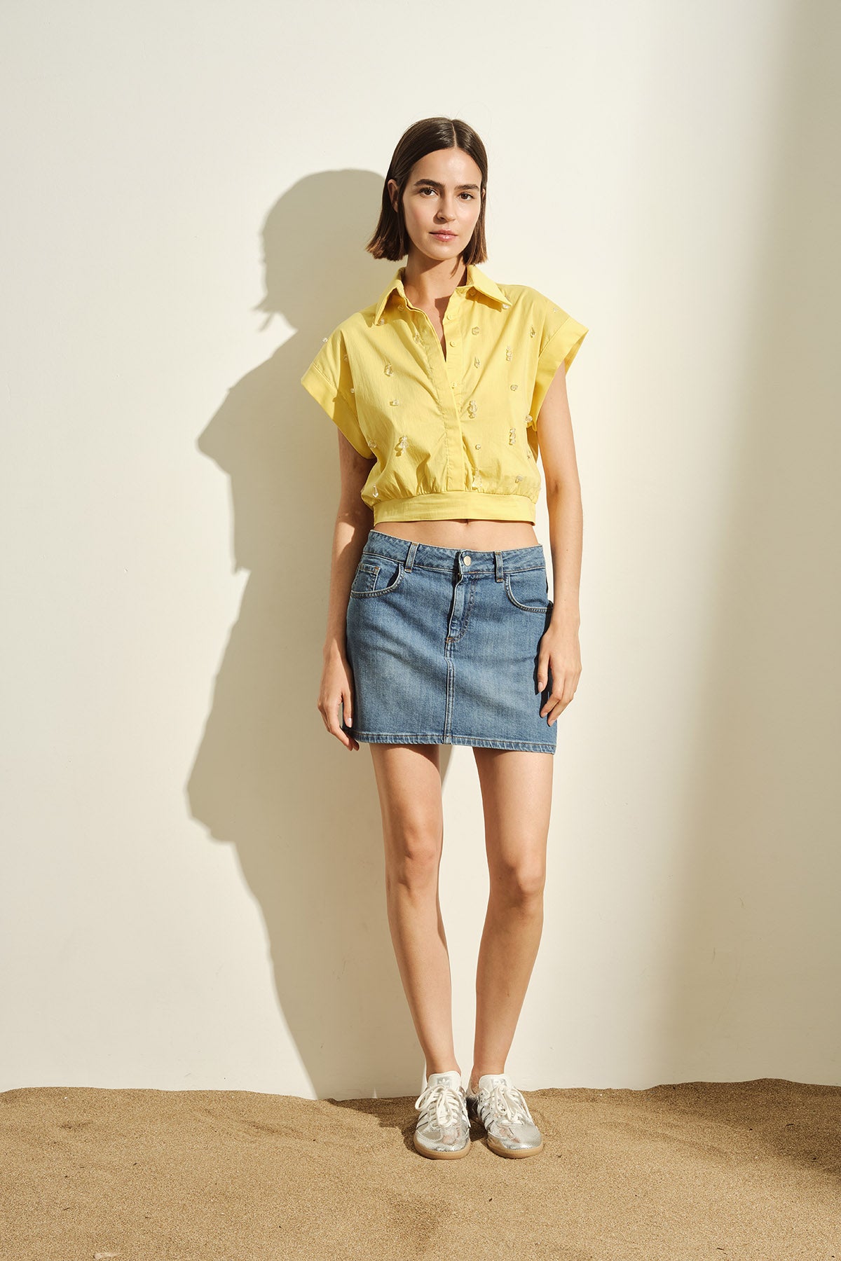 MINIGONNA IN DENIM A CINQUE TASCHE