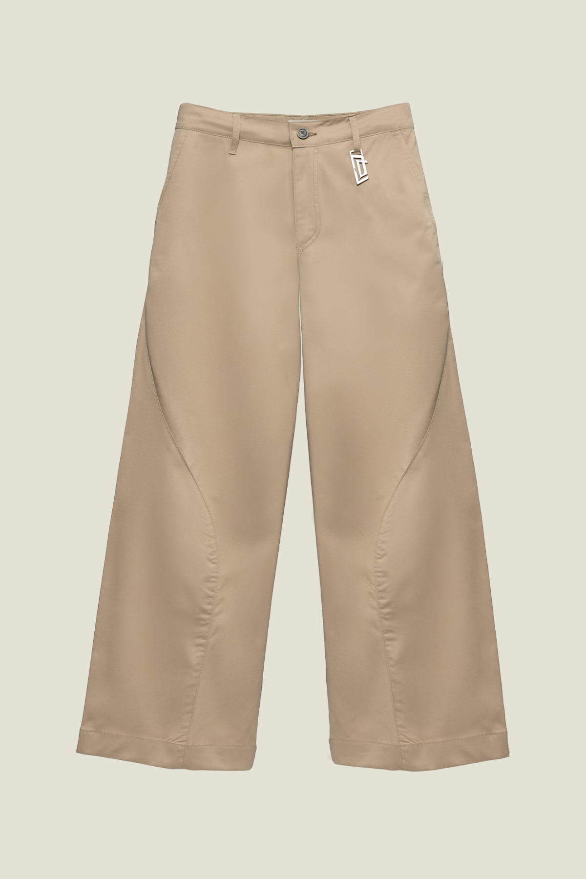 PANTALONE IN GABARDINA CON GAMBA DRITTA
